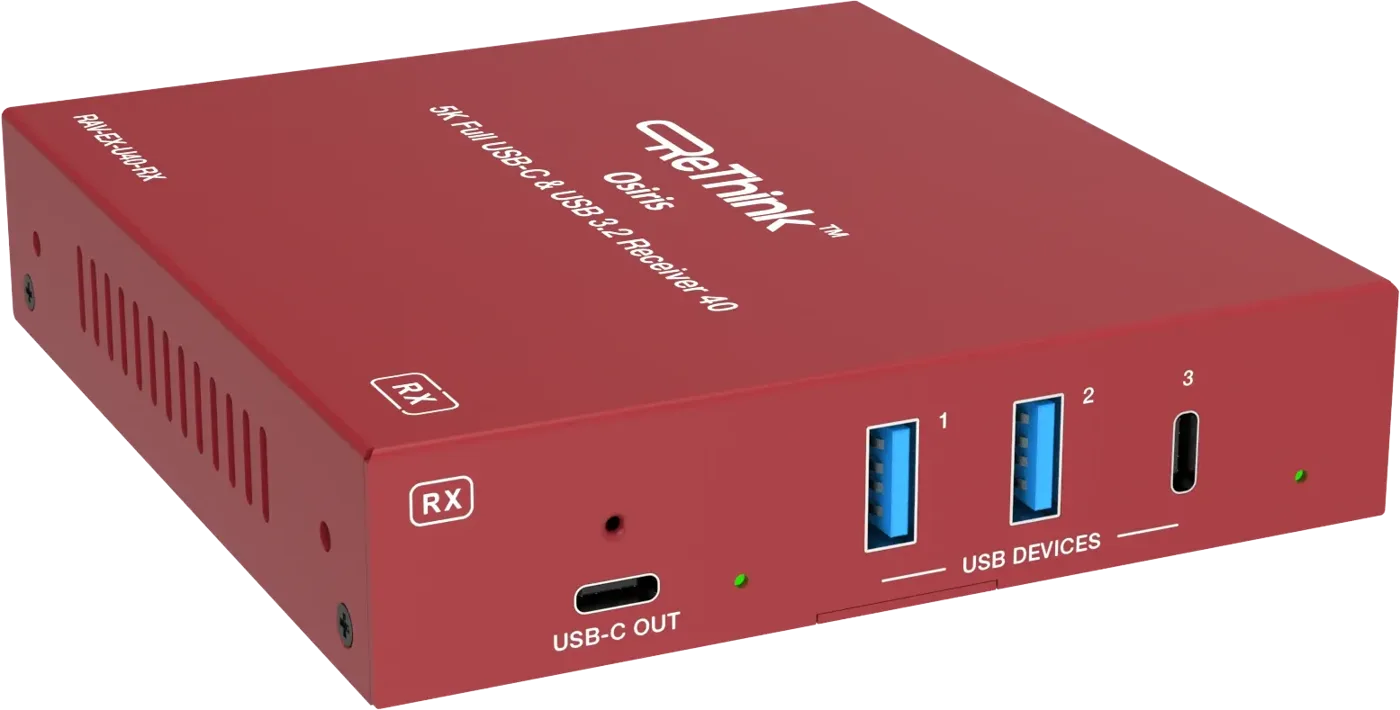 RAV-EX-U40-Rx — 5K USB-C and USB 3.2 receiver with USB-C output