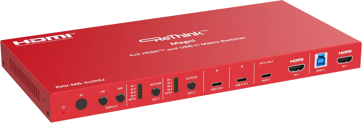 RAV-MS-4x2HU USB-C／HDMI 4x2 矩陣自動切換器